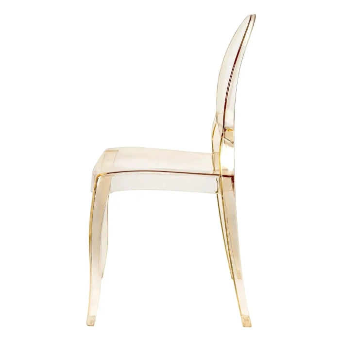 RESIN OVAL GHOST CHAIR - GOLD - Image 3