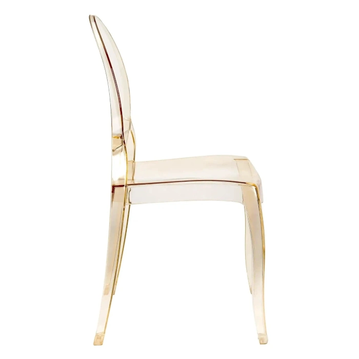 RESIN OVAL GHOST CHAIR - GOLD - Image 5