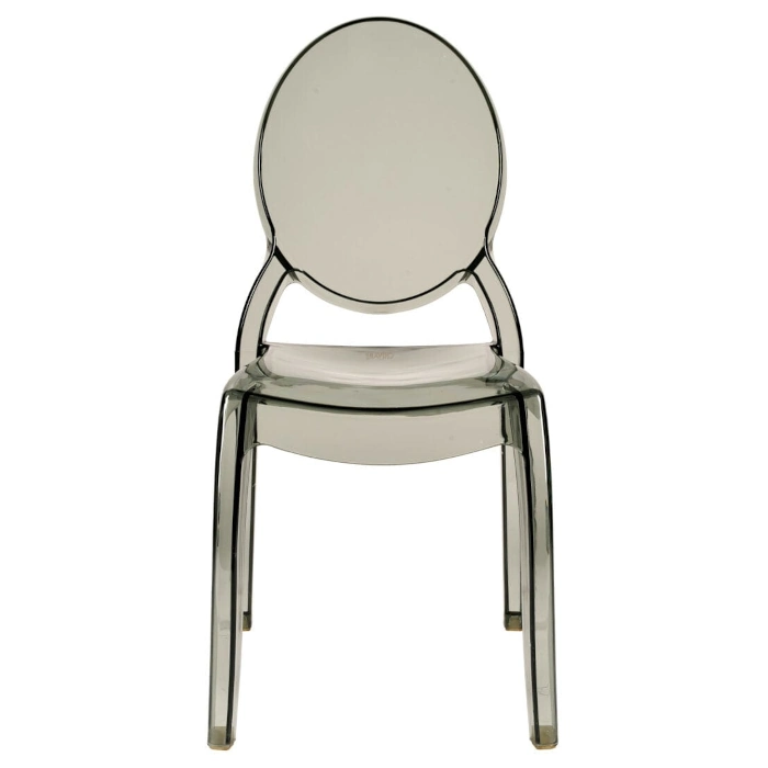 RESIN OVAL GHOST CHAIR - GREY - Image 2