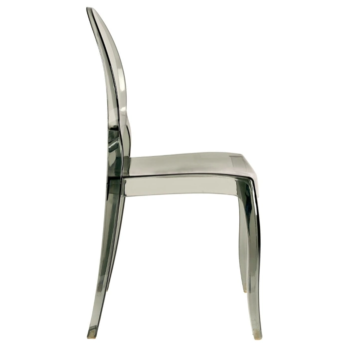 RESIN OVAL GHOST CHAIR - GREY - Image 5