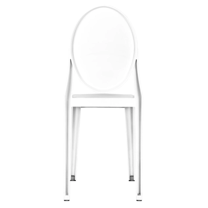 RESIN OVAL GHOST CHAIR - WHITE - Image 4