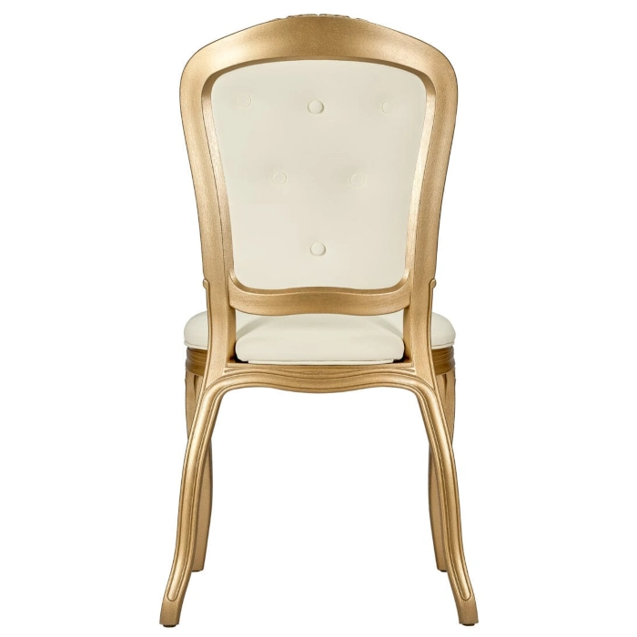 RESIN ROYAL CHAIR - GOLD WITH WHITE - Image 4