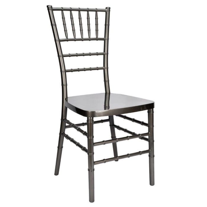 RESIN STEEL CHIAVARI CHAIR - METALLIC SILVER