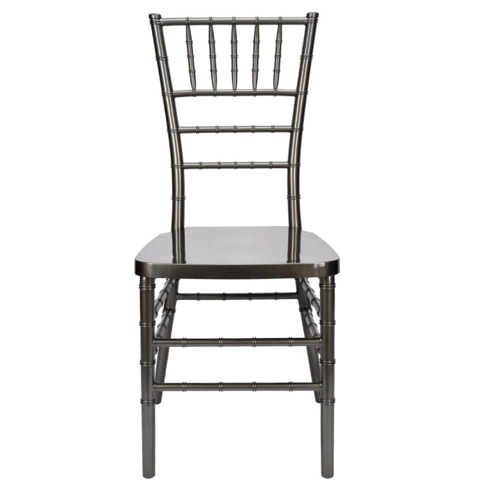 RESIN STEEL CHIAVARI CHAIR - METALLIC SILVER - Image 2
