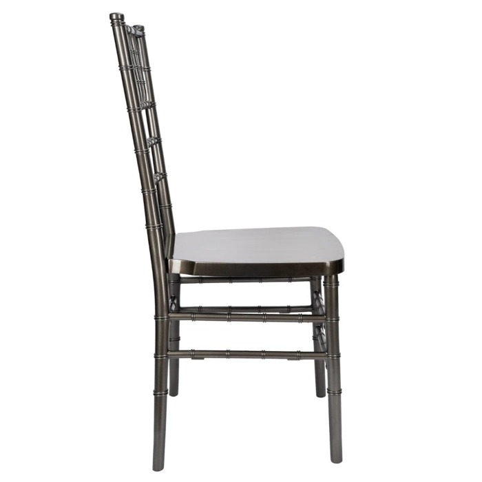 RESIN STEEL CHIAVARI CHAIR - METALLIC SILVER - Image 4