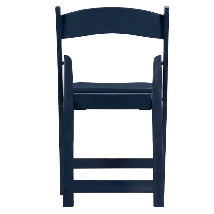 RESIN STEEL SKELETON FOLDING CHAIR - DEEP BLUE - Image 3