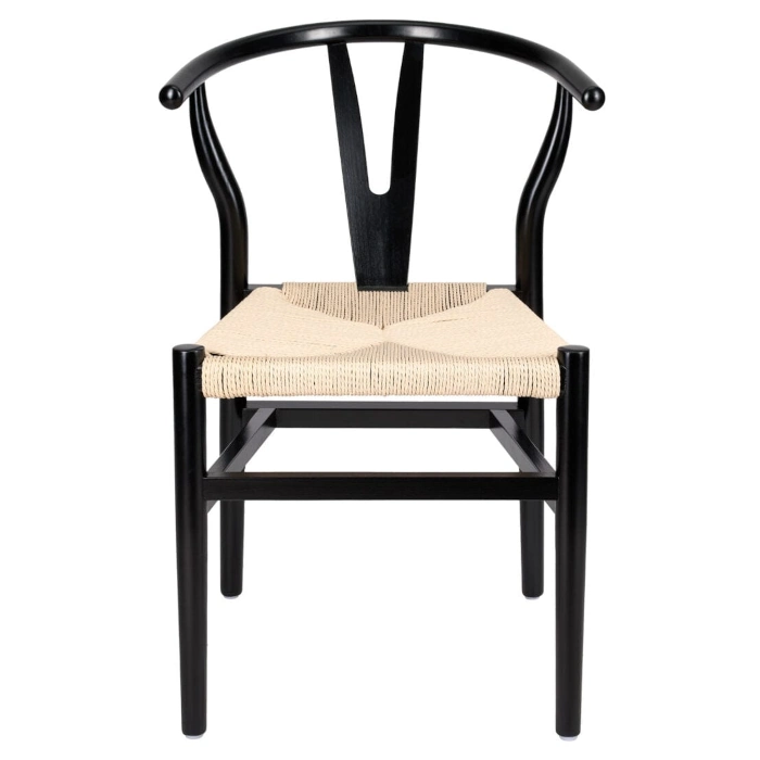 WOOD WISHBONE CHAIR - NATURAL BLACK - Image 2