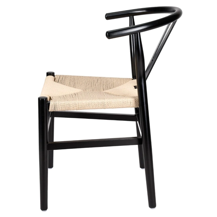 WOOD WISHBONE CHAIR - NATURAL BLACK - Image 3