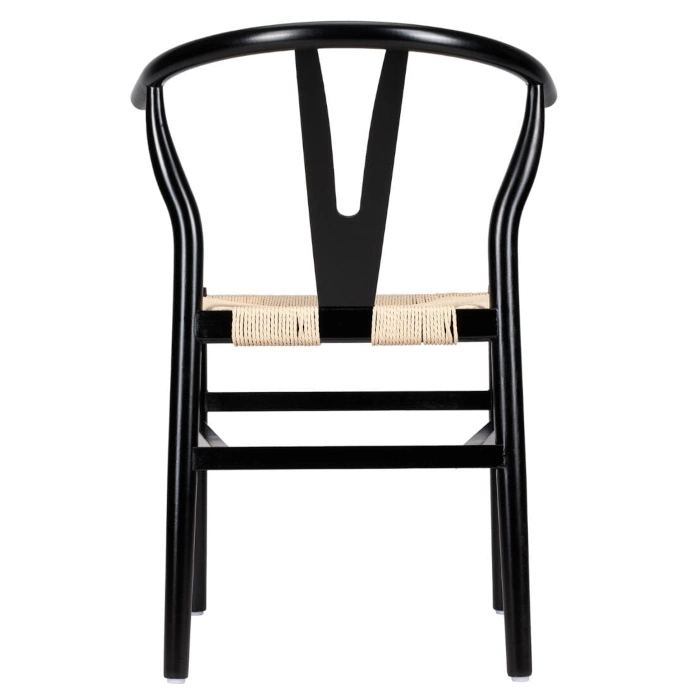 WOOD WISHBONE CHAIR - NATURAL BLACK - Image 4