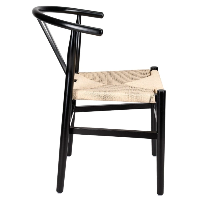 WOOD WISHBONE CHAIR - NATURAL BLACK - Image 5