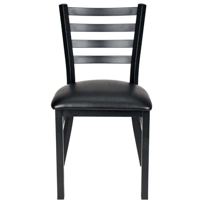 METAL LADDER BACK CHAIRS - BLACK - Image 2