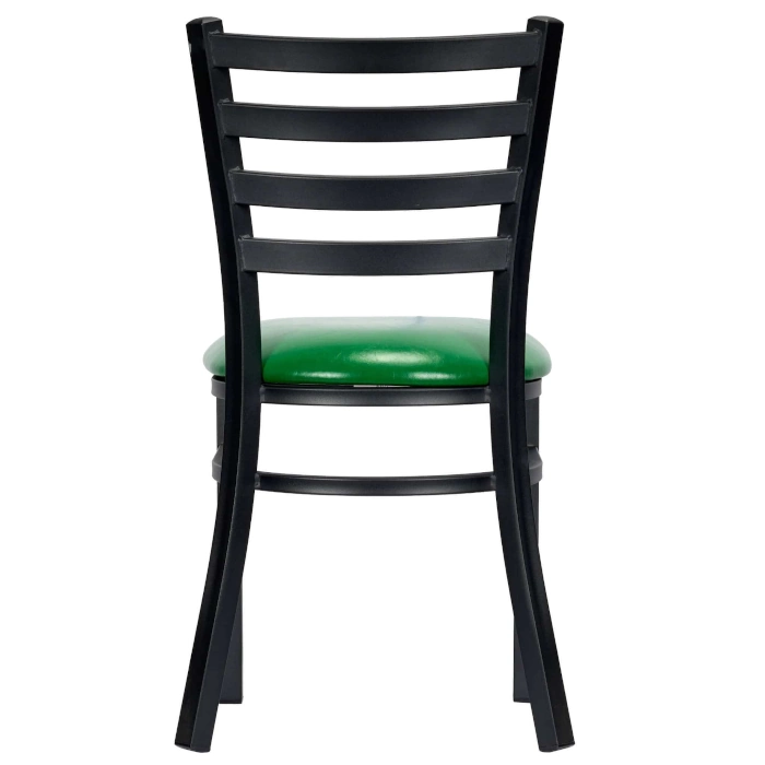 METAL LADDER BACK CHAIRS - GREEN - Image 3