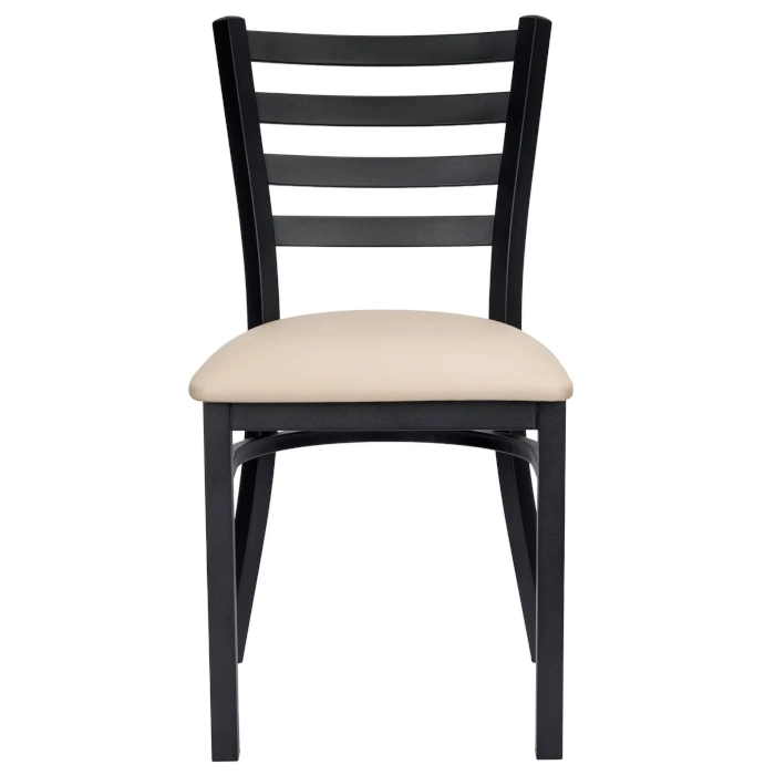 METAL LADDER BACK CHAIRS - LIGHT GRAY - Image 2