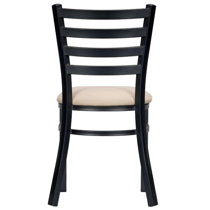 METAL LADDER BACK CHAIRS - LIGHT GRAY - Image 4