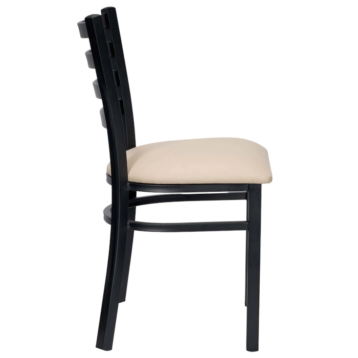 METAL LADDER BACK CHAIRS - LIGHT GRAY - Image 5