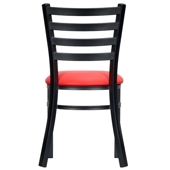 METAL LADDER BACK CHAIRS - RED - Image 2