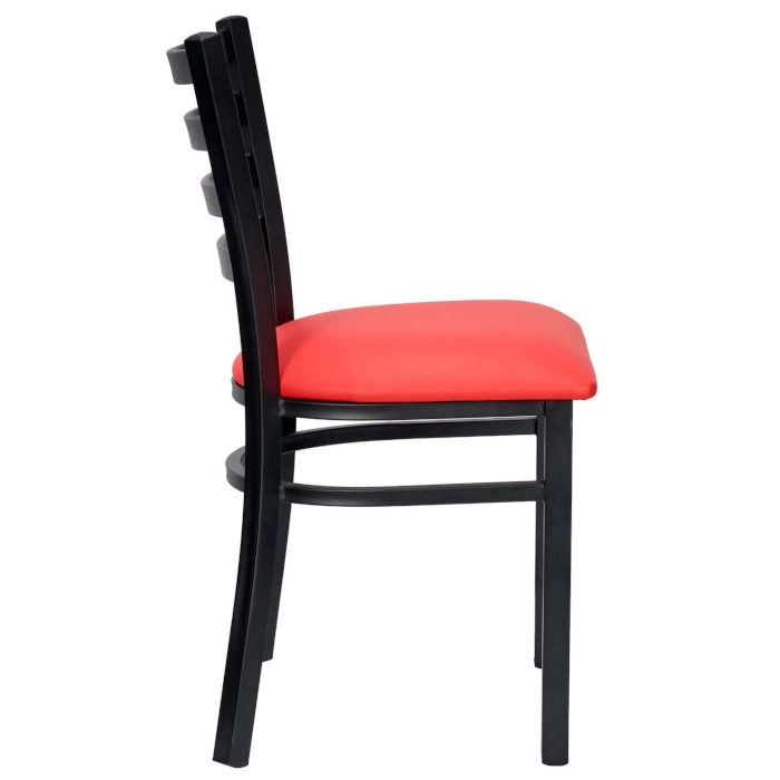 METAL LADDER BACK CHAIRS - RED - Image 5