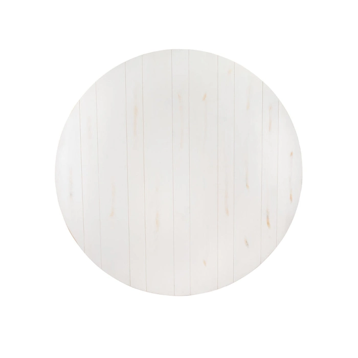 ROUND WOOD FARM TABLE - WHITE - Image 2