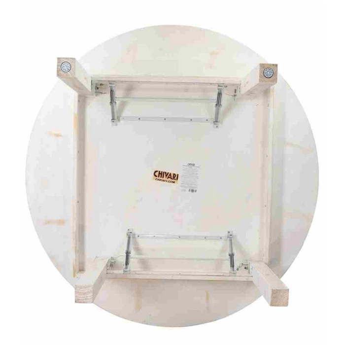 ROUND WOOD FARM TABLE - WHITE - Image 3