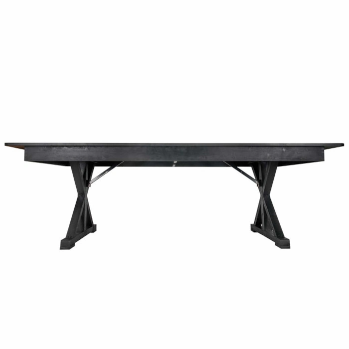 X LEG WOOD FARM TABLE - BLACK - Image 2