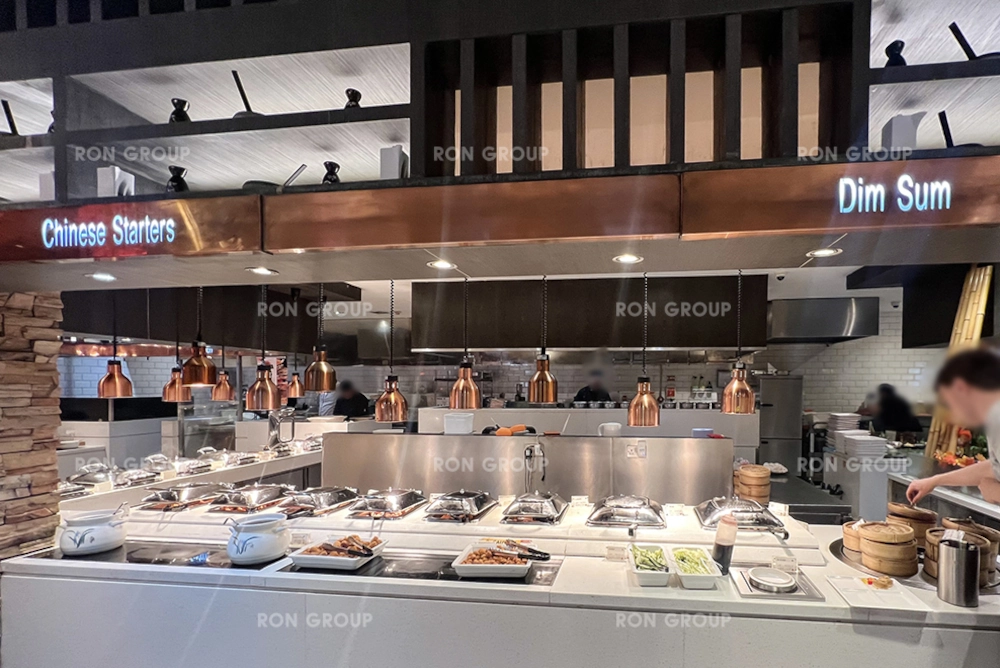 RON GROUP x COSMO Custom Chinese & Dim Sum Buffet Station with Stainless Steel Equipment